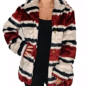 Juicy Couture Luxurious Faux Fur Coat Black Label Brand New Size XS
